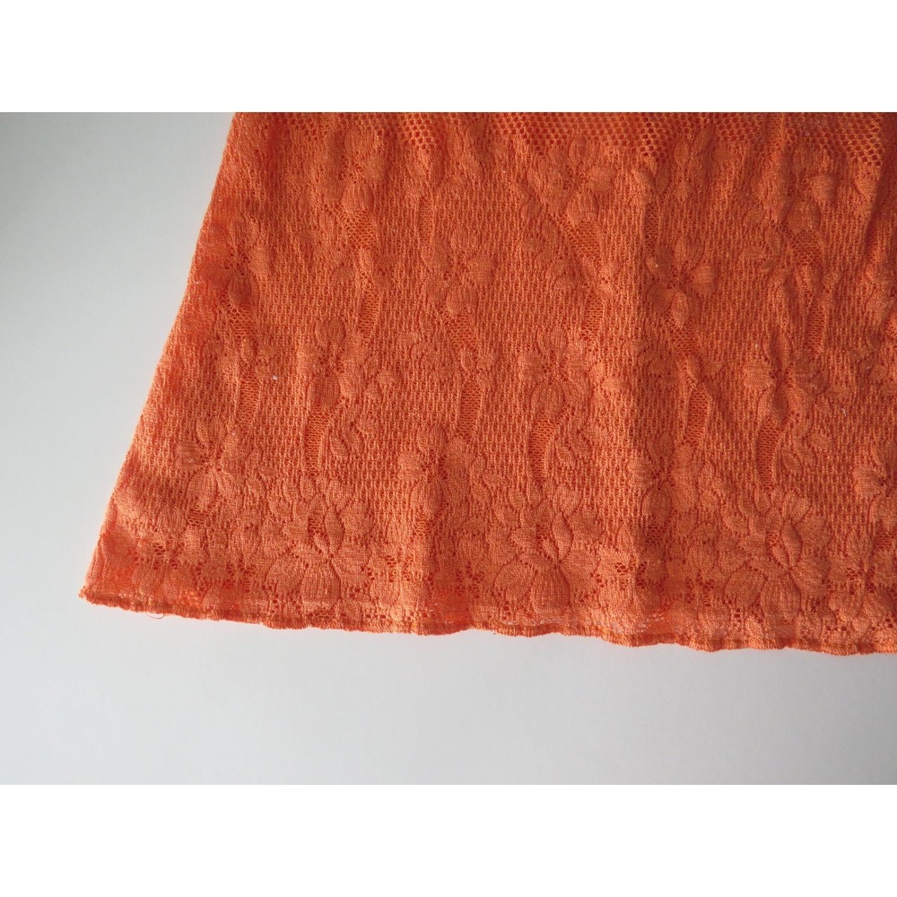 Occhi Verdi La Perla Orange Mesh Lace Camisole, Italian Vintage Made in Italy - Picture 8 of 9